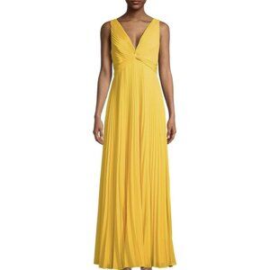 Ungaro $895 Yellow Kinsley Pleated Maxi Dress Size XS NWT